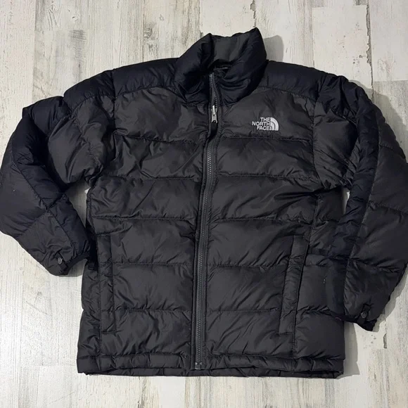 The North Face Boys Classic Black Puffer Jacket Size M 10-12 - Picture 1 of 11